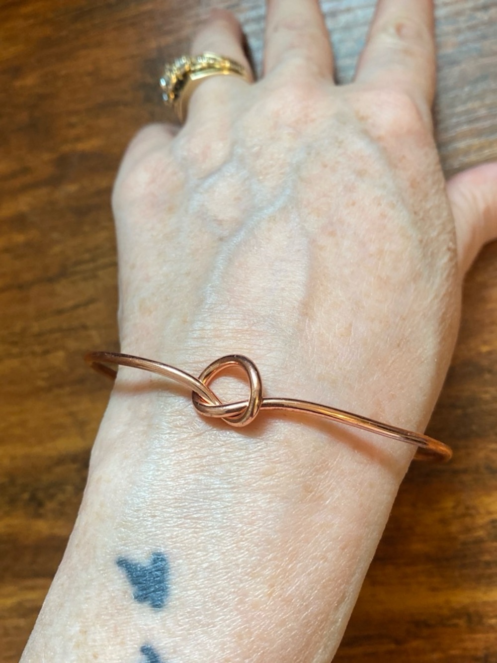 Rose Gold tone Knot Cuff Bracelet - Women Jewelry